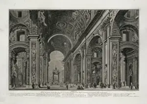 Veduta Prints: Veduta del di dentro della Basilica di S. Pietro in Vaticano
