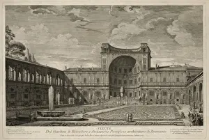 Veduta Prints: Veduta del Giardino di Belvedere, e Abitazione Pontificia ar