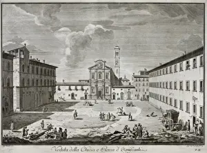 Veduta Prints: Veduta della Chiesa e Piazza d Ognissanti