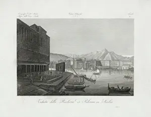 Veduta Prints: Veduta della pescheria di Palermo in Sicilia