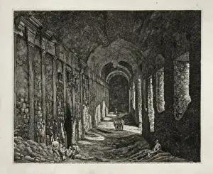 Veduta Prints: Veduta interna delle Sostruzioni dei Portici del Tempio d