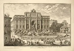 Veduta Prints: Veduta in Prospettiva della gran fontana dell acqua vergine