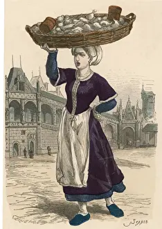 Garlic Prints: Vegetable Seller, Paris