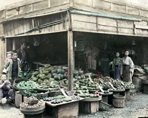Vegetable stall, Japan