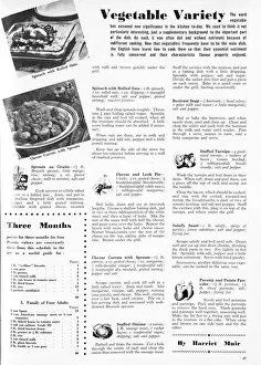 Vegetarian Prints: Vegetable variety, 1943