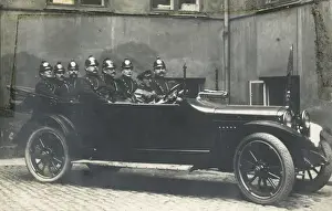 Chiefs Prints: Vehicle with fire chiefs, Denmark