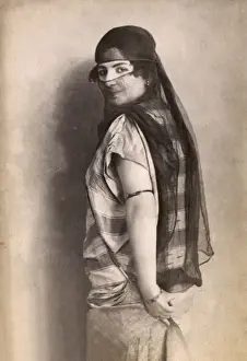 Bangle Prints: Veiled Turkish Woman turns with a coy gaze