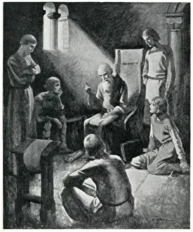 Gospel Gallery: Venerable Bede finishing his translation of St Johns Gospel