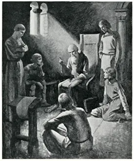 Johns Prints: Venerable Bede finishing his translation of St Johns Gospel