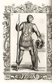 16th Century Prints: Venetian in armor of the 12th century