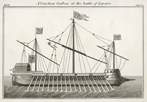 Lion Prints: Venetian Galley 1570