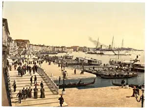 Venice harbor and Palazzo dei Dogi, Venice, Italy
