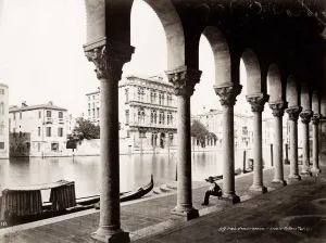 Place Of Worship Prints: Venice, Italy, arcade front of the Fondaco dei Turchi