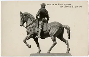 Bartolomeo Prints: Venice, Italy - Equestrian Statue of General B. Colleoni