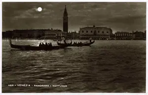 Campanile Prints: Venice, Italy - Nighttime Panorama