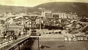 Ventnor Prints: Ventnor, Isle of Wight, viewed from the Pier
