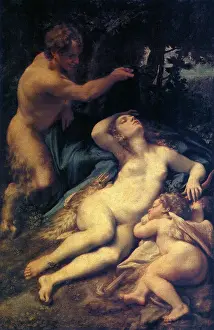 Dense Prints: Venus, Satyr and Cupid Date: 1500