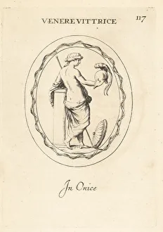 Roman Goddess Prints: Venus the Victor armed with helmet and shield