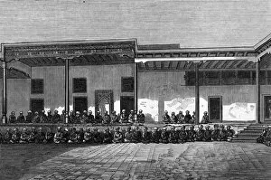 Verandah Gallery: The verandah of the Hall of Audience, Yarkund, Turkestan