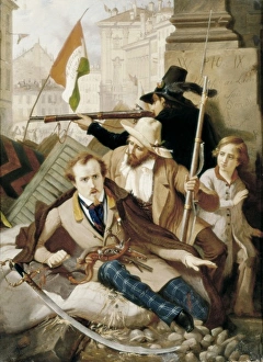 Risorgimento Gallery: VERAZZI, Baldassare (1819-1886). Fight at Palazzo