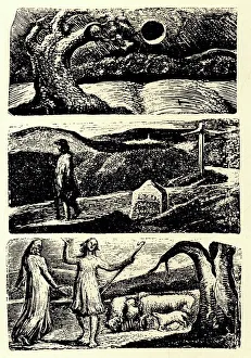 Blake Prints: Vergil's First Eclogue Woodcuts
