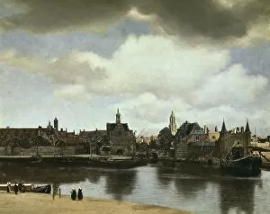 Hague Collection: VERMEER, Johannes (1632-1675). View on Delft