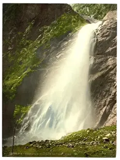 Vernayaz, Cascade de Pissevache, Valais, Alps of, Switzerlan