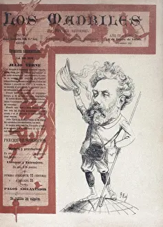 Enlightenment Prints: VERNE, Jules (1828-1905). Caricature of Jules