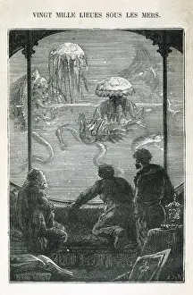 Twenty Prints: VERNE, Jules (1828-1905). Illustration of