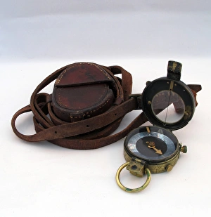 Firearms Collection: Verners Patent compass with broad arrow, dated 1916