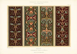 Ernst Wasmuth Prints: Vertical friezes in Great St. Martin Church, Cologne, Germany