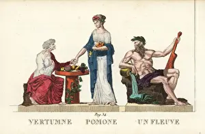 Seasons Prints: Vertumnus, Pomona and a Greek river god