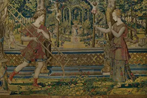 Metamorphosis Prints: Vertumnus and Pomona. Detail of the tapestry