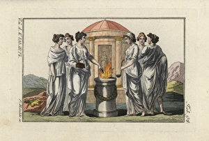 Vestal Collection: Vestal Virgins, priestesses of Vesta, conducting