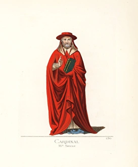 Hood Collection: Vestments of a Catholic cardinal, 15th century