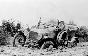 Images Dated 29th July 2011: Veteran car stuck in the mud in America