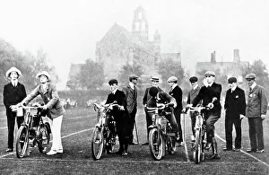 Spoon Prints: Veteran motorcycle egg and spoon race, early 1900s