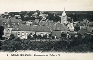 Images Dated 28th October 2019: Veules-les-Roses - Panorama with view of the Church