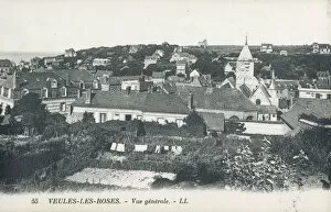 Images Dated 23rd October 2019: Veules-les-Roses - Panoramic View of the town