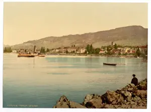 Vevey Prints: Vevey, the quay, Geneva Lake, Switzerland