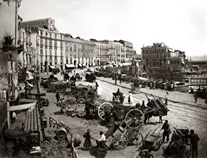 Vias Lucia Napoli, Naples, Italy circa 1880