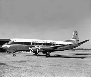 Vickers 720 Viscount (forward view, on the ground) of T