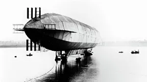 Furness Prints: Vickers Airship HMA No. 1 at Barrow in Furness in 1911