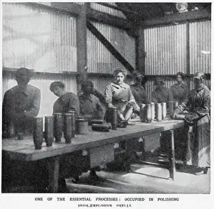 Vickers Munition Factory - Polishing High Explosives 1915