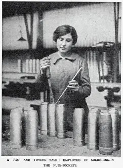 Homefront Prints: Vickers Munition Factory - Soldering Fuse Sockets 1915