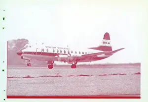 Vickers Viscount postcard printing production reference numb