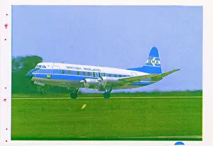 Vickers Viscount postcard printing production reference numb