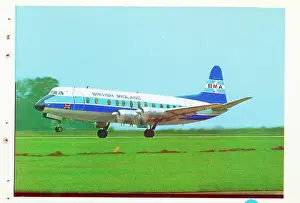 Vickers Viscount postcard printing production reference numb