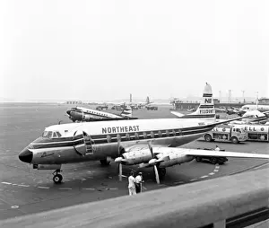 Northeast Prints: Vickers Viscount V7 N6591C Northeast Boston 1960