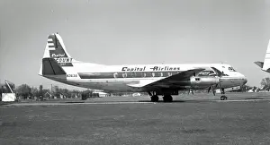 Airlines Prints: Vickers Viscount V745 N7438 Capital Airlines La Guardia 1960